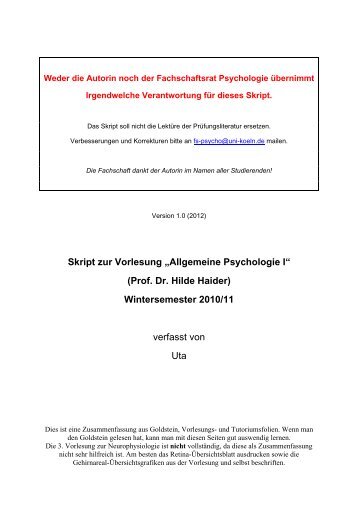 Psychologie skript jura hausarbeit schreiben tipps